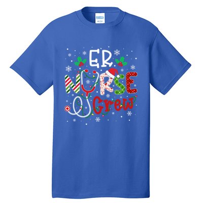 Er Christmas Nurse Crew Funny Nursing Christmas Pattern Gift Tall T-Shirt