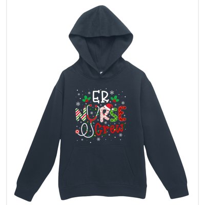 Er Christmas Nurse Crew Funny Nursing Christmas Pattern Gift Urban Pullover Hoodie