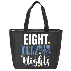 Eight Crazy Nights Jew Hanukkah Gift Chanukah Jewish Zip Tote Bag