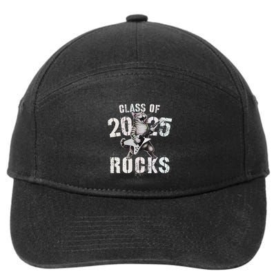 Epic Class Of 2025 Rocks Cat Graduated Signature Momento .Png 7-Panel Snapback Hat