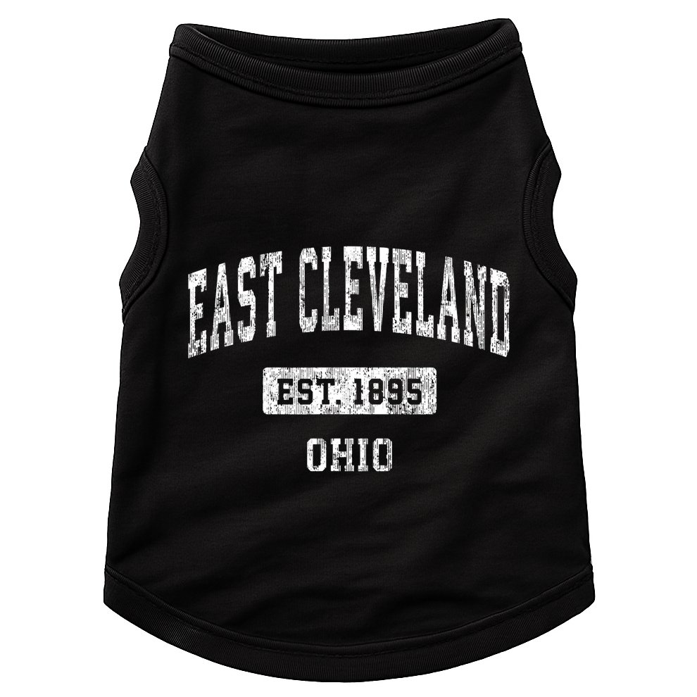 East Cleveland Ohio Oh Vintage Sports Established Doggie Tank