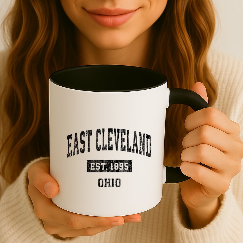 East Cleveland Ohio Oh Vintage Sports Established Mug