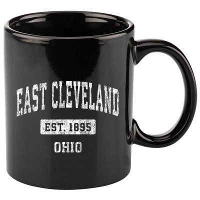 East Cleveland Ohio Oh Vintage Sports Established 11oz C Handle Ceramic Mug