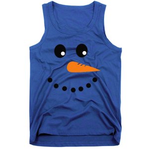 Eyelashes Christmas Outfit Snowman Face Costume Tank Top