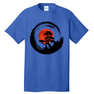 Enso Circle Of Budda And Bonsai Tree Yoga Design Gift Tall T-Shirt