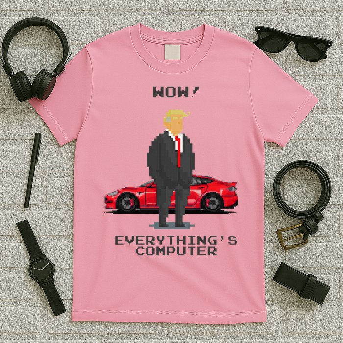Everything's Computer Pixel Trump Doge Tech Support  T-Shirt