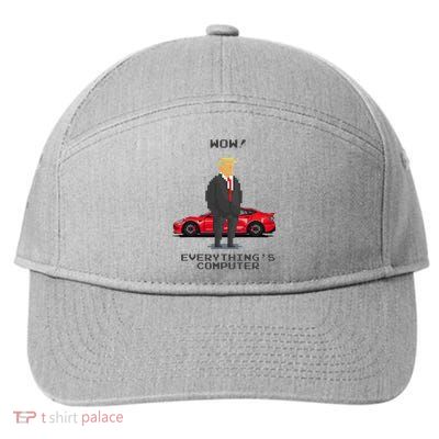 Everything's Computer Pixel Trump Doge Tech Support  7-Panel Snapback Hat