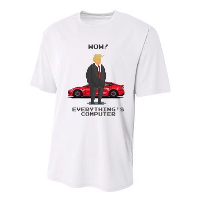 Everything's Computer Pixel Trump Doge Tech Support  Youth Performance Sprint T-Shirt