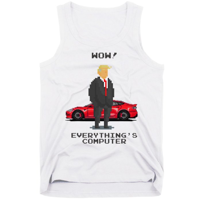 Everything's Computer Pixel Trump Doge Tech Support  Tank Top