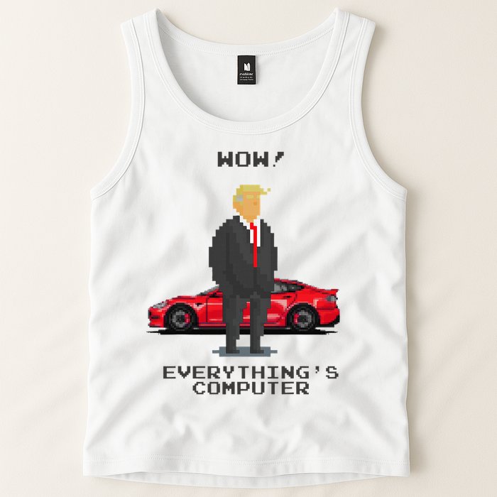 Everything's Computer Pixel Trump Doge Tech Support  Tank Top