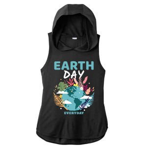 Earth Climate Planet Earth Day Is Everyday Gift Ladies PosiCharge Tri-Blend Wicking Draft Hoodie Tank