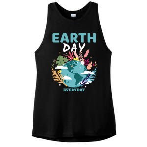 Earth Climate Planet Earth Day Is Everyday Gift Ladies PosiCharge Tri-Blend Wicking Tank