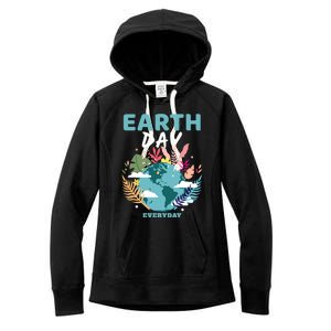 Earth Climate Planet Earth Day Is Everyday Gift Women's Fleece Hoodie