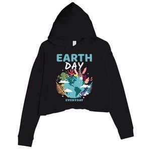 Earth Climate Planet Earth Day Is Everyday Gift Crop Fleece Hoodie