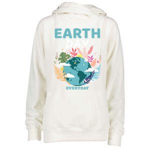 Earth Climate Planet Earth Day Is Everyday Gift Womens Funnel Neck Pullover Hood