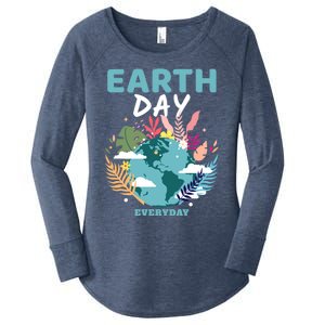 Earth Climate Planet Earth Day Is Everyday Gift Women's Perfect Tri Tunic Long Sleeve Shirt