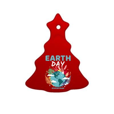 Earth Climate Planet Earth Day Is Everyday Gift Ceramic Tree Ornament