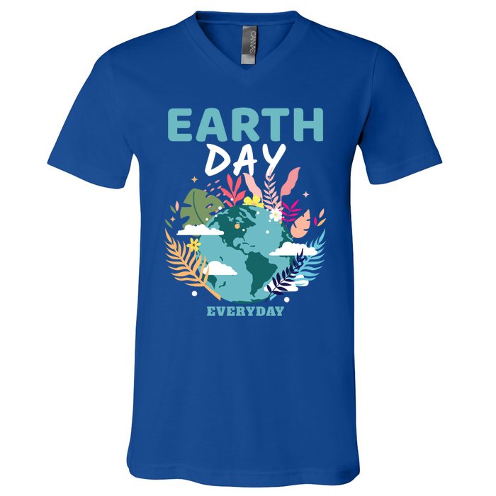 Earth Climate Planet Earth Day Is Everyday Great Gift V-Neck T-Shirt