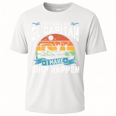 El Capitan Pontoon Captain I Make Ship Happen Boating Gift Performance Shirt