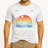 El Capitan Pontoon Captain I Make Ship Happen Boating Gift Cooling Performance Crew T-Shirt