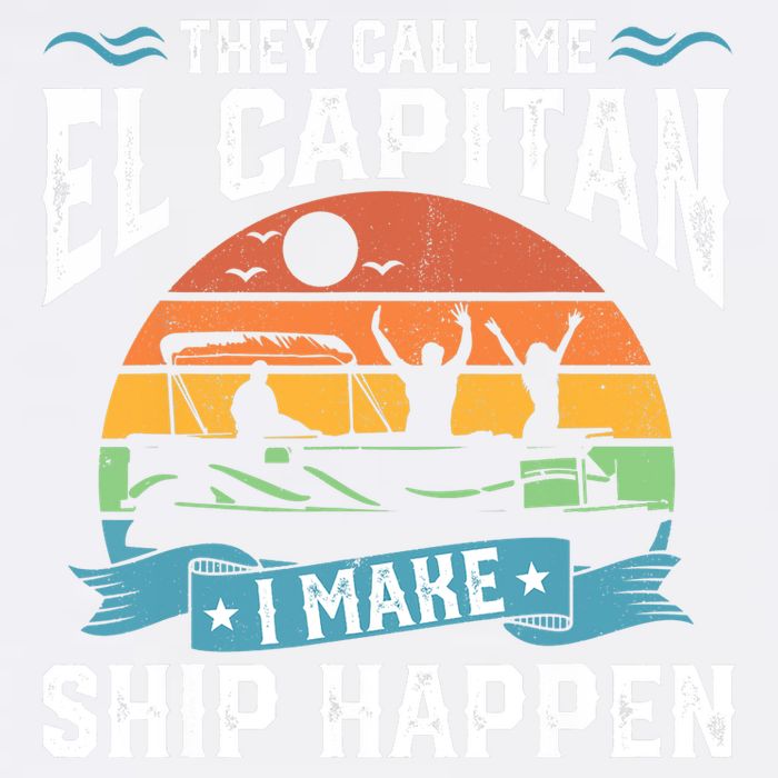 El Capitan Pontoon Captain I Make Ship Happen Boating Gift Cooling Performance Crew T-Shirt
