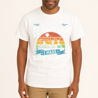El Capitan Pontoon Captain I Make Ship Happen Boating Gift Tall T-Shirt