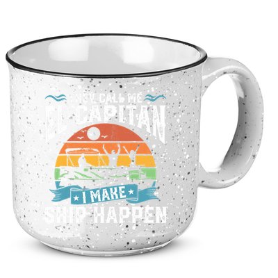 El Capitan Pontoon Captain I Make Ship Happen Boating Gift 15oz Campfire Ceramic Mug