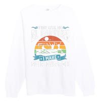 El Capitan Pontoon Captain I Make Ship Happen Boating Gift Premium Crewneck Sweatshirt