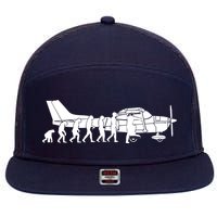 Evolution Cessna Pilot Flugzeug Fun Art Air Fly Airplane Aircraft Flug 7 Panel Mesh Trucker Snapback Hat