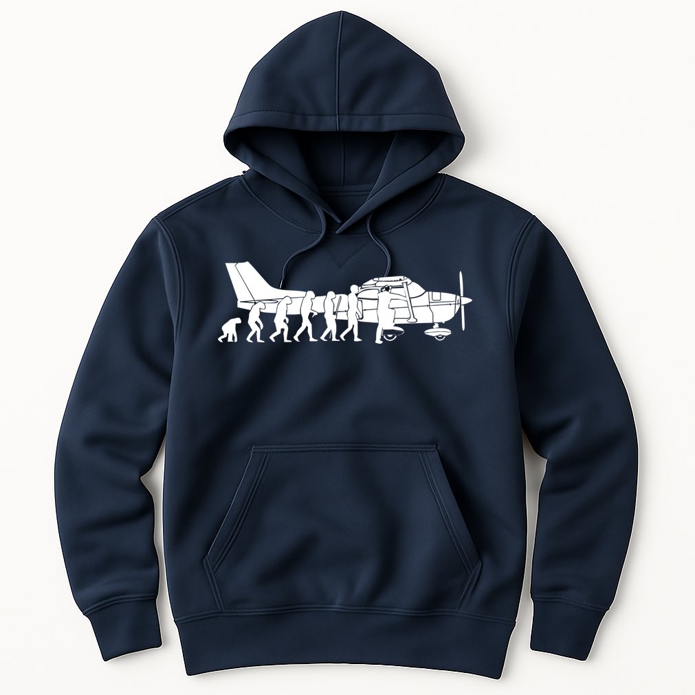 Evolution Cessna Pilot Flugzeug Fun Art Air Fly Airplane Aircraft Flug Hoodie