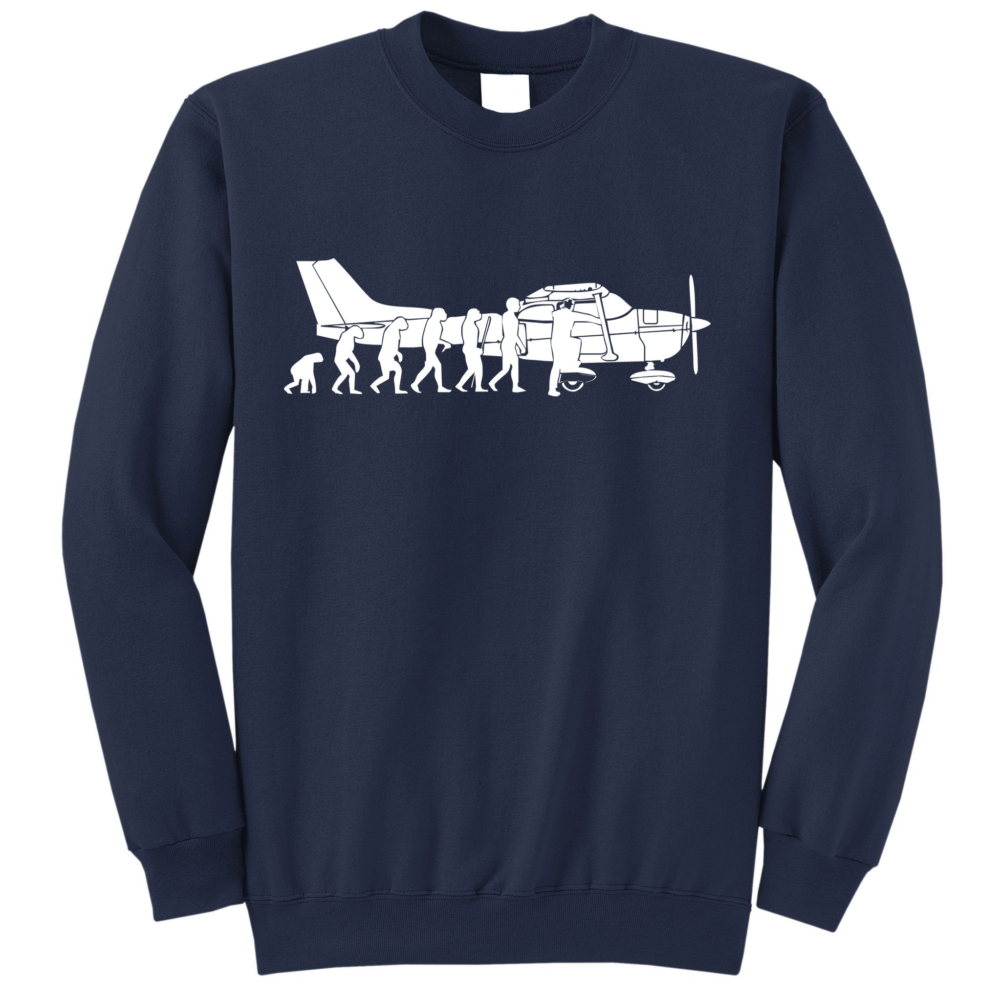 Evolution Cessna Pilot Flugzeug Fun Art Air Fly Airplane Aircraft Flug Sweatshirt