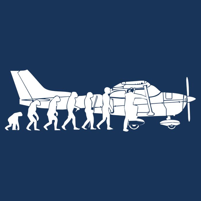 Evolution Cessna Pilot Flugzeug Fun Art Air Fly Airplane Aircraft Flug Button