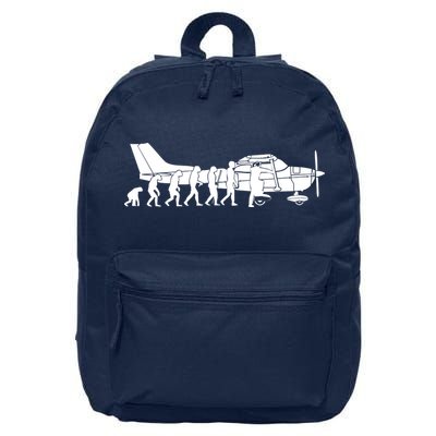 Evolution Cessna Pilot Flugzeug Fun Art Air Fly Airplane Aircraft Flug 16 in Basic Backpack