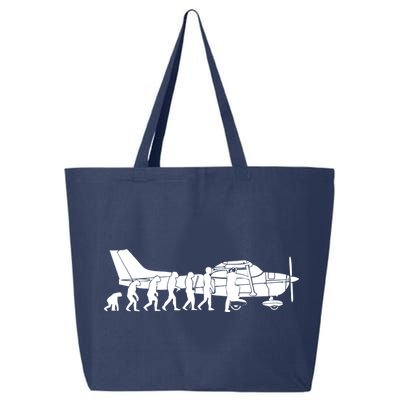 Evolution Cessna Pilot Flugzeug Fun Art Air Fly Airplane Aircraft Flug 25L Jumbo Tote