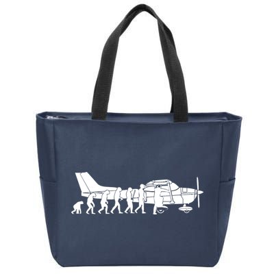 Evolution Cessna Pilot Flugzeug Fun Art Air Fly Airplane Aircraft Flug Zip Tote Bag