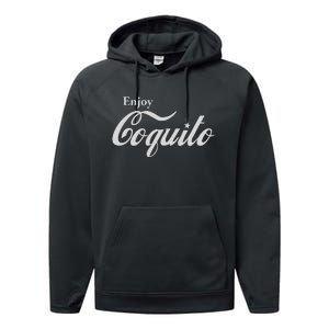 Enjoy Coquito Pr – Coqui Clothing Company Performance Fleece Hoodie