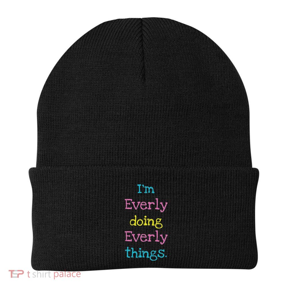 Everly Cute Personalized Text S Gift Top For Knit Cap Winter Beanie