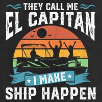El Capitan Pontoon Captain I Make Ship Happen Boating Gift Adult Drive Performance Visor