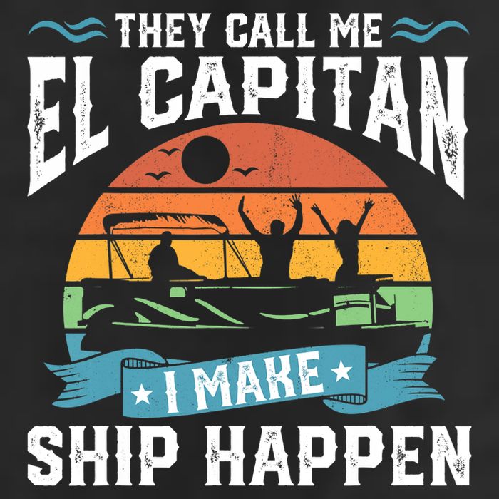 El Capitan Pontoon Captain I Make Ship Happen Boating Gift Adult Drive Performance Visor
