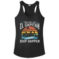 El Capitan Pontoon Captain I Make Ship Happen Boating Ladies PosiCharge Competitor Racerback Tank