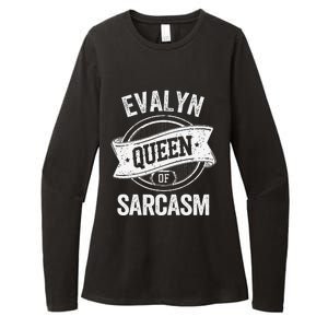 Evalyn Cute Queen Of Sarcasm Evalyn Name Womens CVC Long Sleeve Shirt