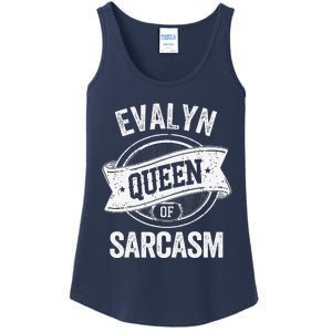 Evalyn Cute Queen Of Sarcasm Evalyn Name Ladies Essential Tank