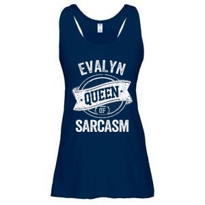 Evalyn Cute Queen Of Sarcasm Evalyn Name Ladies Essential Flowy Tank