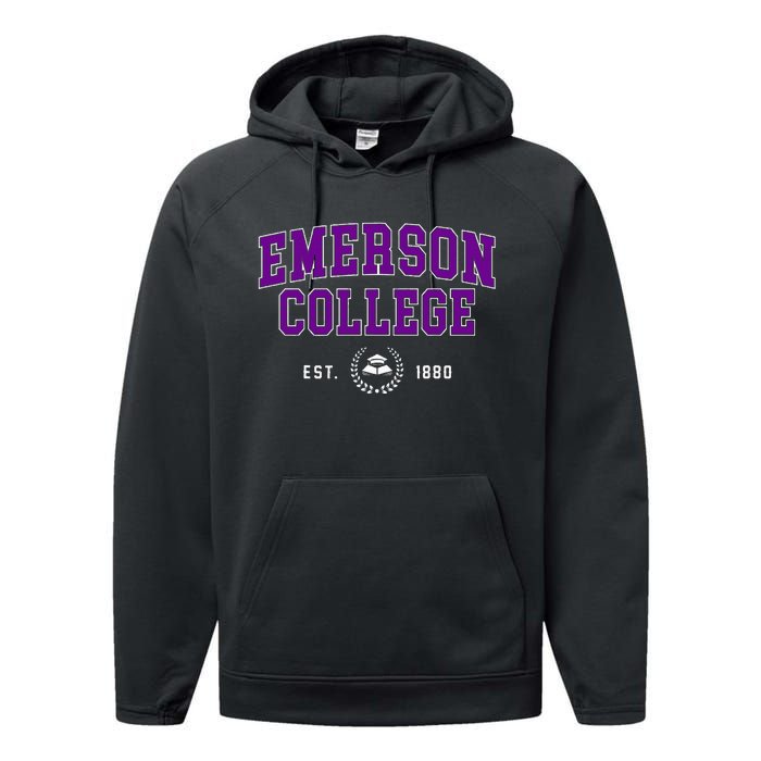 Emerson College Retro Performance Fleece Hoodie