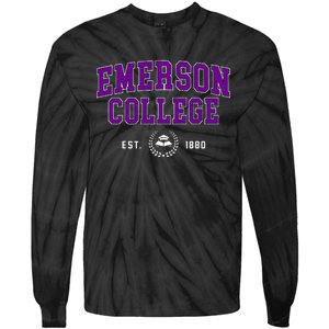 Emerson College Retro Tie-Dye Long Sleeve Shirt