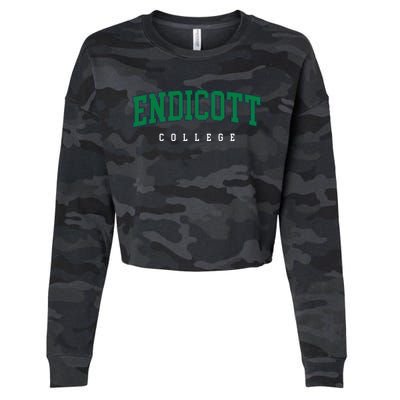 Endicott College Retro Cropped Pullover Crew