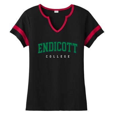 Endicott College Retro Ladies Halftime Notch Neck Tee