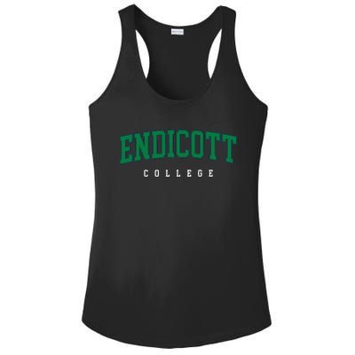 Endicott College Retro Ladies PosiCharge Competitor Racerback Tank