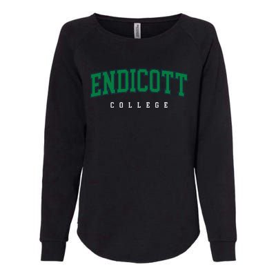 Endicott College Retro Womens California Wash Sweatshirt