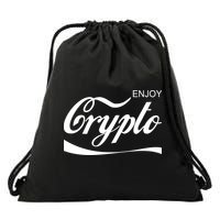 Enjoy Crypto Retro Cryptocurrency Bitcoin Drawstring Bag
